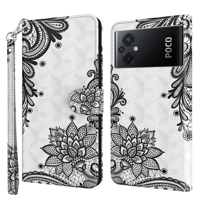 Estuche para teléfono con patrón de pintura 3D TPU + PU, For Xiaomi Poco F4 GT, For Xiaomi Poco M5, For Xiaomi Poco M5S/Redmi Note 10/Note 10S