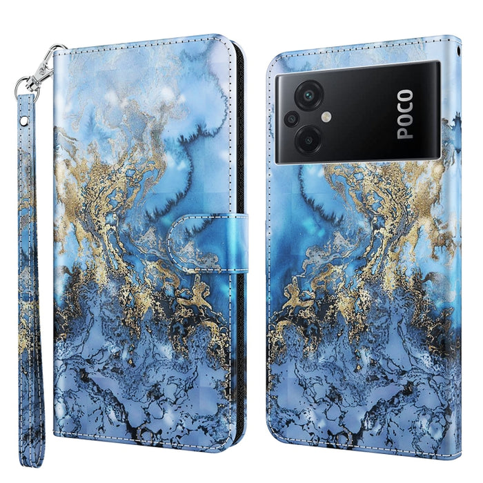 Estuche para teléfono con patrón de pintura 3D TPU + PU, For Xiaomi Poco F4 GT, For Xiaomi Poco M5, For Xiaomi Poco M5S/Redmi Note 10/Note 10S