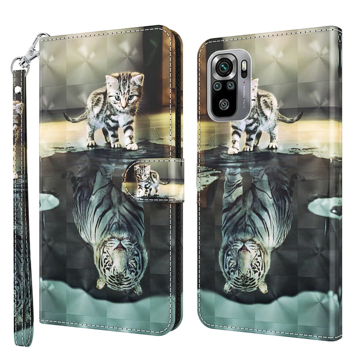Estuche para teléfono con patrón de pintura 3D TPU + PU, For Xiaomi Poco F4 GT, For Xiaomi Poco M5, For Xiaomi Poco M5S/Redmi Note 10/Note 10S