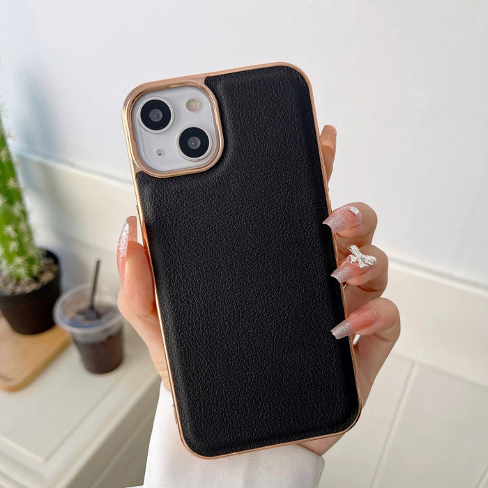 Estuche para teléfono de cuero genuino con nano galvanoplastia de la serie Waves