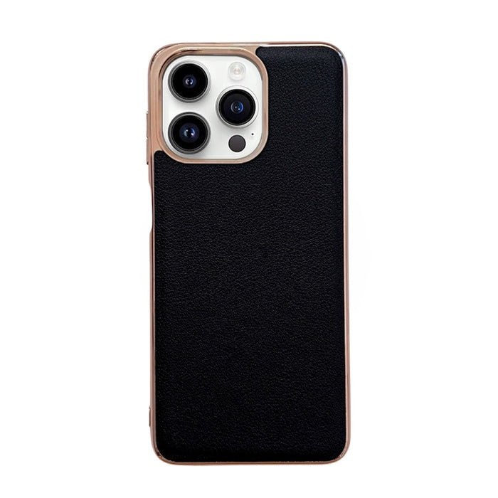 Estuche para teléfono de cuero genuino con nano galvanoplastia de la serie Waves