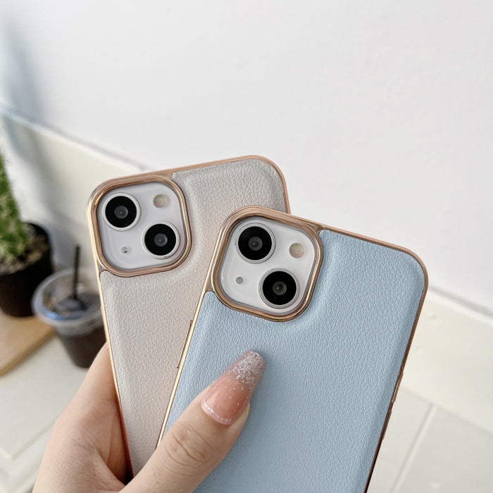 Estuche para teléfono de cuero genuino con nano galvanoplastia de la serie Waves