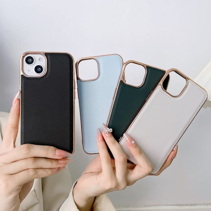 Estuche para teléfono de cuero genuino con nano galvanoplastia de la serie Waves