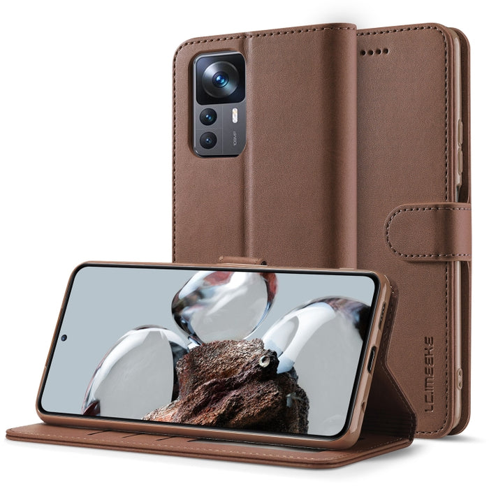 LC.IMEEKE Estuche para teléfono de cuero con textura de becerro, For Samsung Galaxy A23e, For Xiaomi 12T / 12T Pro, For Xiaomi Redmi 9C