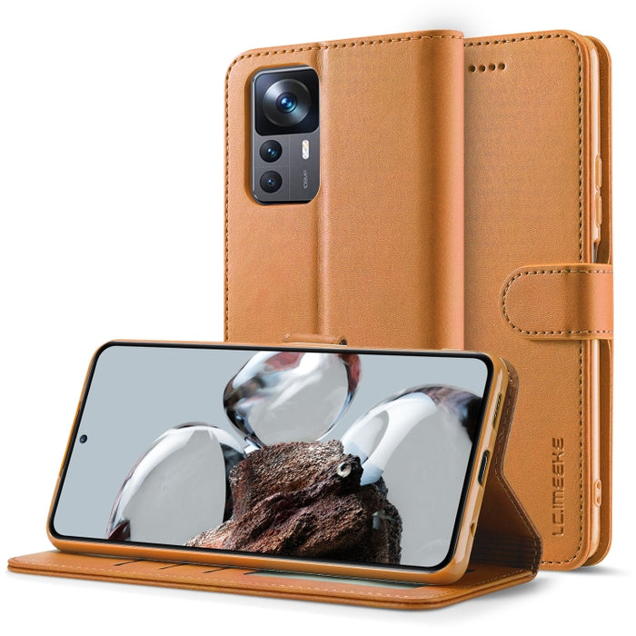 LC.IMEEKE Estuche para teléfono de cuero con textura de becerro, For Samsung Galaxy A23e, For Xiaomi 12T / 12T Pro, For Xiaomi Redmi 9C