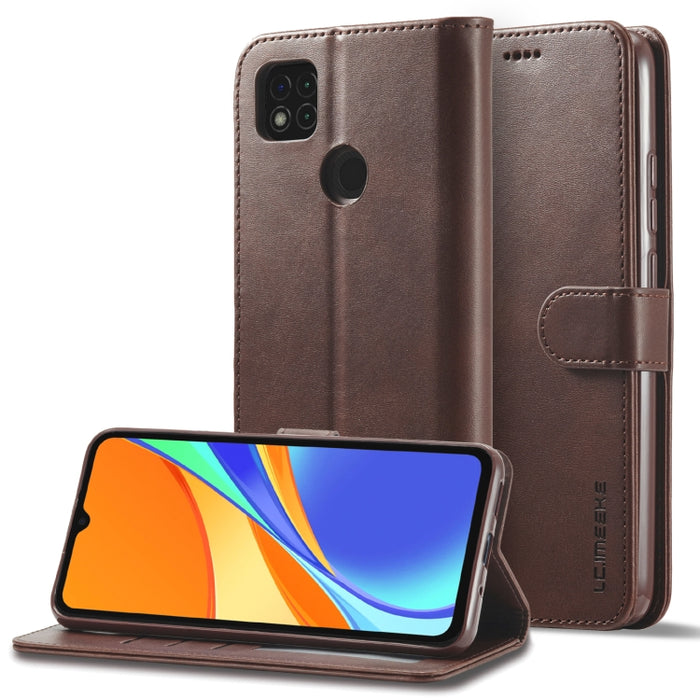 LC.IMEEKE Estuche para teléfono de cuero con textura de becerro, For Samsung Galaxy A23e, For Xiaomi 12T / 12T Pro, For Xiaomi Redmi 9C