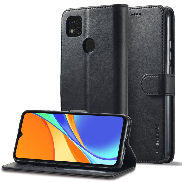 LC.IMEEKE Estuche para teléfono de cuero con textura de becerro, For Samsung Galaxy A23e, For Xiaomi 12T / 12T Pro, For Xiaomi Redmi 9C