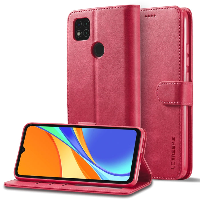 LC.IMEEKE Estuche para teléfono de cuero con textura de becerro, For Samsung Galaxy A23e, For Xiaomi 12T / 12T Pro, For Xiaomi Redmi 9C