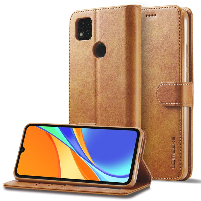 LC.IMEEKE Estuche para teléfono de cuero con textura de becerro, For Samsung Galaxy A23e, For Xiaomi 12T / 12T Pro, For Xiaomi Redmi 9C