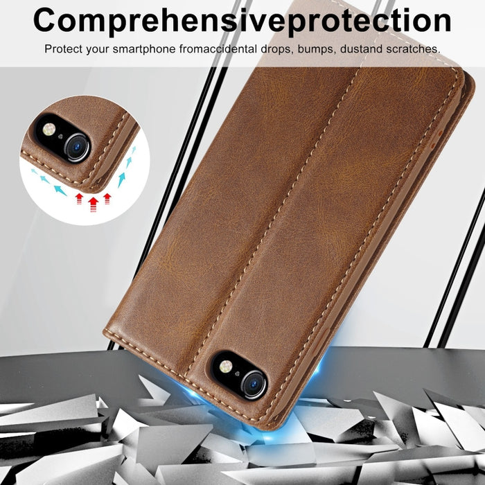 LC.IMEEKE RFID Funda de cuero antirrobo para teléfono