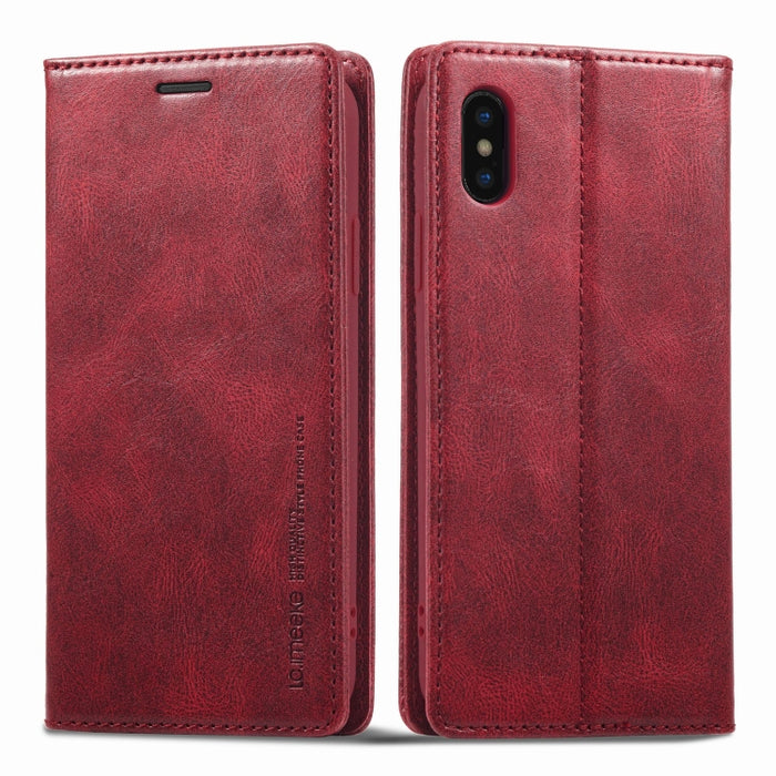 LC.IMEEKE RFID Funda de cuero antirrobo para teléfono