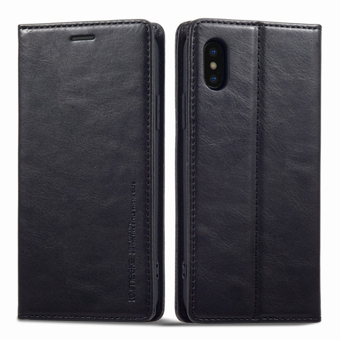 LC.IMEEKE RFID Funda de cuero antirrobo para teléfono