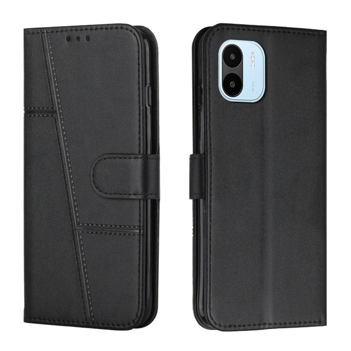 Estuche para teléfono de cuero con hebilla de textura de becerro cosido, For OPPO A57 5G/Realme V23/A77 5G, For Realme C30 4G, For OPPO Reno8 5G/Reno8 5G Global, For OPPO Reno8 Pro+ 5G/Reno8 Pro 5G Global, For vivo Y35 4G/Y22s/Y22, For Xiaomi Redmi A1 ...