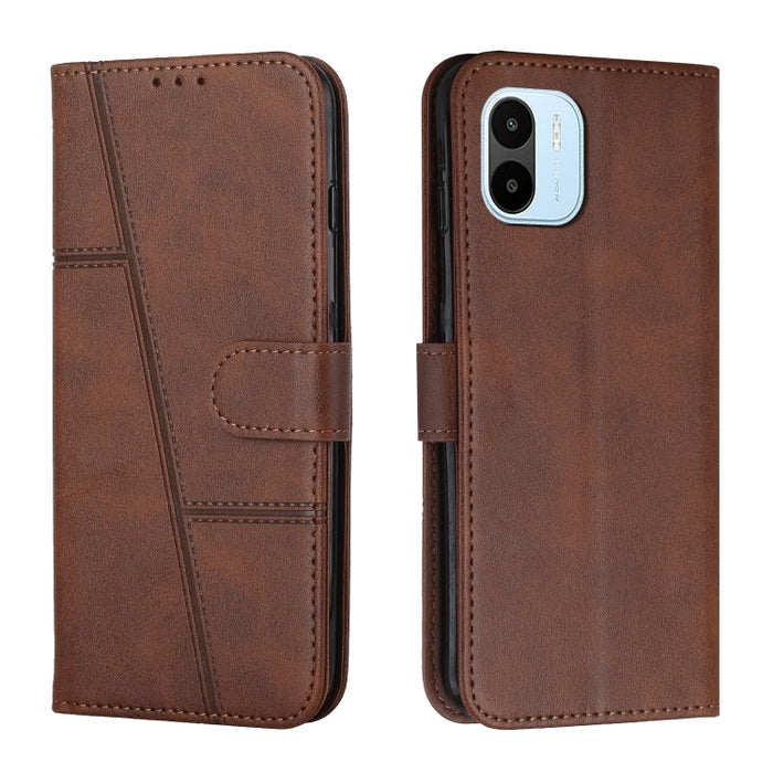 Estuche para teléfono de cuero con hebilla de textura de becerro cosido, For OPPO A57 5G/Realme V23/A77 5G, For Realme C30 4G, For OPPO Reno8 5G/Reno8 5G Global, For OPPO Reno8 Pro+ 5G/Reno8 Pro 5G Global, For vivo Y35 4G/Y22s/Y22, For Xiaomi Redmi A1 ...