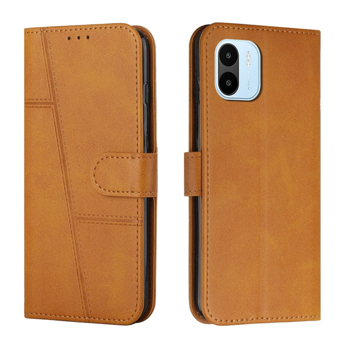 Estuche para teléfono de cuero con hebilla de textura de becerro cosido, For OPPO A57 5G/Realme V23/A77 5G, For Realme C30 4G, For OPPO Reno8 5G/Reno8 5G Global, For OPPO Reno8 Pro+ 5G/Reno8 Pro 5G Global, For vivo Y35 4G/Y22s/Y22, For Xiaomi Redmi A1 ...