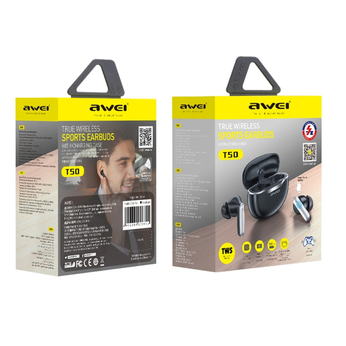 Audífonos inalámbricos Bluetooth para juegos awei T50 True