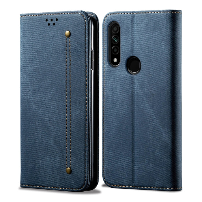 Estuche de cuero con tapa horizontal de estilo casual de textura de mezclilla con soporte y ranuras para tarjetas y billetera, For OPPO A8 / A31 (2020), For OPPO A91 / F15 / Reno 3, For OPPO Find X2, For OPPO Find X2 Pro, For OPPO Realme X50           ...