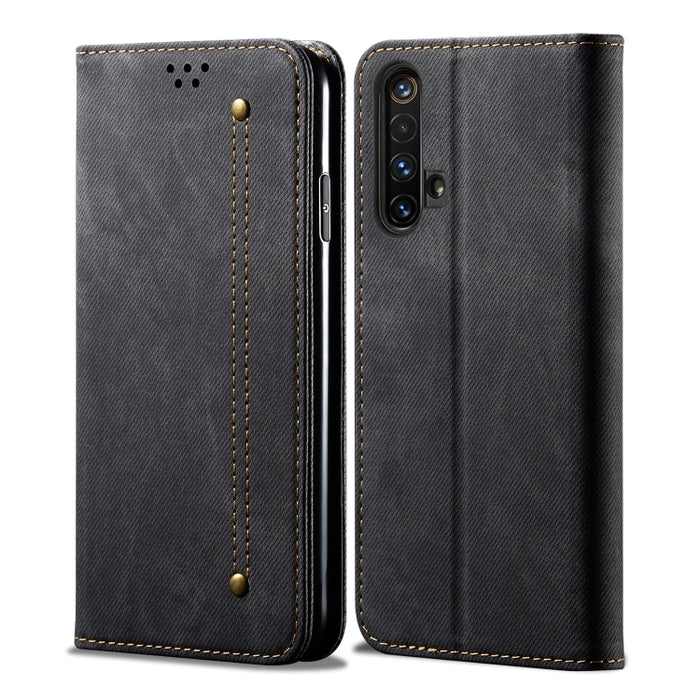 Estuche de cuero con tapa horizontal de estilo casual de textura de mezclilla con soporte y ranuras para tarjetas y billetera, For OPPO A8 / A31 (2020), For OPPO A91 / F15 / Reno 3, For OPPO Find X2, For OPPO Find X2 Pro, For OPPO Realme X50           ...