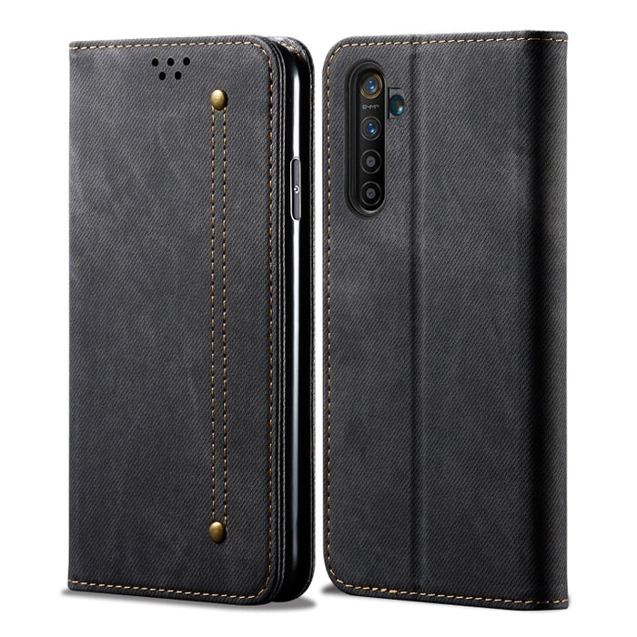 Estuche de cuero con tapa horizontal de estilo casual de textura de mezclilla con soporte y ranuras para tarjetas y billetera, For OPPO A8 / A31 (2020), For OPPO A91 / F15 / Reno 3, For OPPO Find X2, For OPPO Find X2 Pro, For OPPO Realme X50           ...