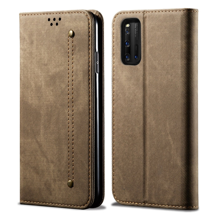 Estuche de cuero con tapa horizontal de estilo casual de textura de mezclilla con soporte y ranuras para tarjetas y billetera, For OPPO A8 / A31 (2020), For OPPO A91 / F15 / Reno 3, For OPPO Find X2, For OPPO Find X2 Pro, For OPPO Realme X50           ...