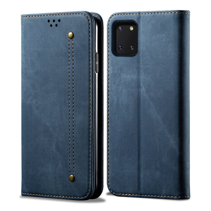 Estuche de cuero con tapa horizontal de estilo casual de textura de mezclilla con soporte y ranuras para tarjetas y billetera, For OPPO A8 / A31 (2020), For OPPO A91 / F15 / Reno 3, For OPPO Find X2, For OPPO Find X2 Pro, For OPPO Realme X50           ...