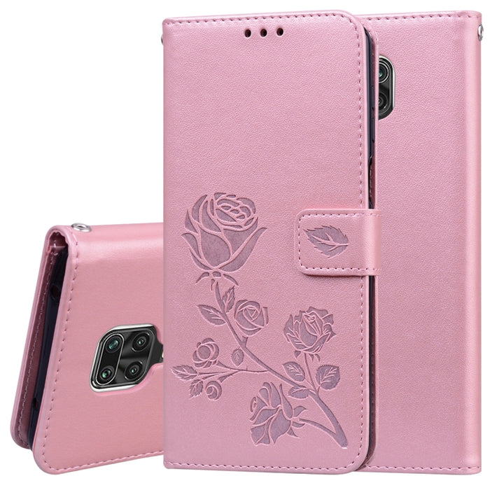 Estuche de cuero de PU con tapa horizontal en relieve rosa con soporte y ranuras para tarjetas y billetera, For Xiaomi Redmi Note 9 Pro, For Huawei P40, For Huawei P40 Lite, For Huawei P40 Pro, For Galaxy M31, For Galaxy A01