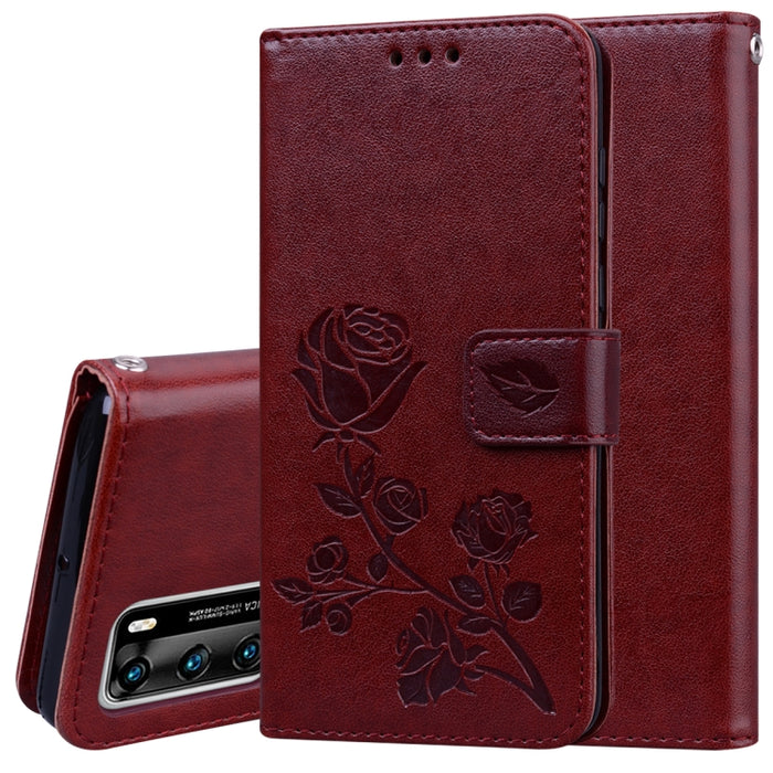 Estuche de cuero de PU con tapa horizontal en relieve rosa con soporte y ranuras para tarjetas y billetera, For Xiaomi Redmi Note 9 Pro, For Huawei P40, For Huawei P40 Lite, For Huawei P40 Pro, For Galaxy M31, For Galaxy A01