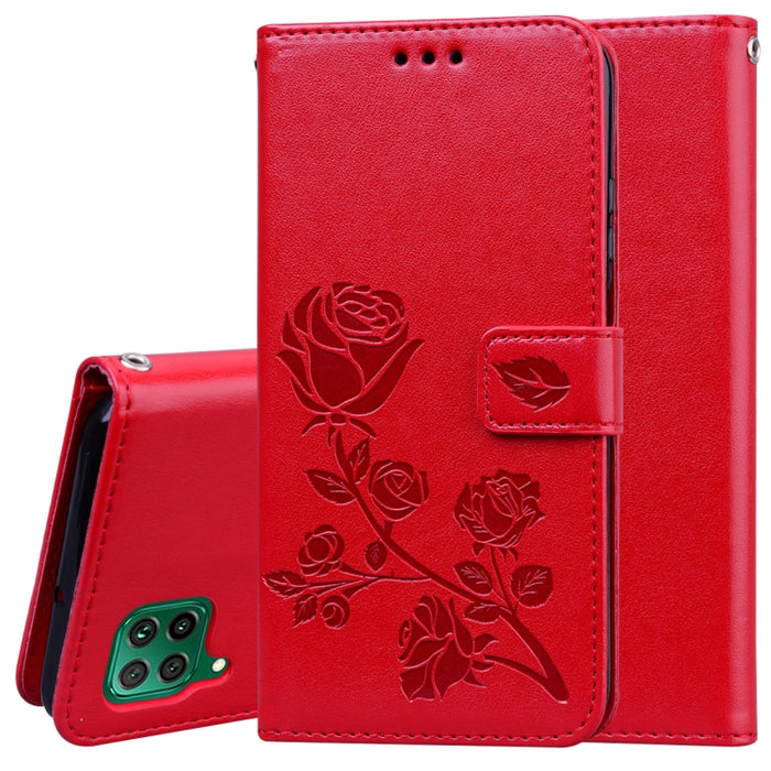 Estuche de cuero de PU con tapa horizontal en relieve rosa con soporte y ranuras para tarjetas y billetera, For Xiaomi Redmi Note 9 Pro, For Huawei P40, For Huawei P40 Lite, For Huawei P40 Pro, For Galaxy M31, For Galaxy A01