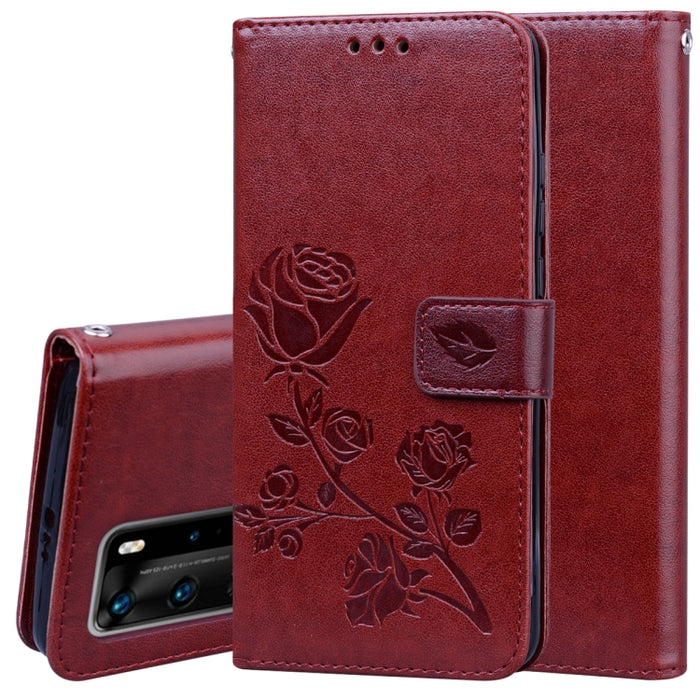 Estuche de cuero de PU con tapa horizontal en relieve rosa con soporte y ranuras para tarjetas y billetera, For Xiaomi Redmi Note 9 Pro, For Huawei P40, For Huawei P40 Lite, For Huawei P40 Pro, For Galaxy M31, For Galaxy A01