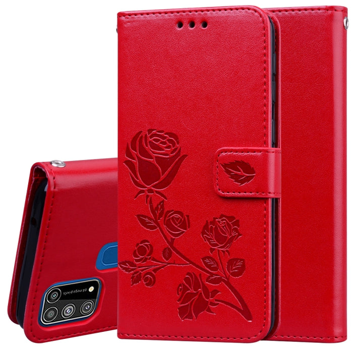 Estuche de cuero de PU con tapa horizontal en relieve rosa con soporte y ranuras para tarjetas y billetera, For Xiaomi Redmi Note 9 Pro, For Huawei P40, For Huawei P40 Lite, For Huawei P40 Pro, For Galaxy M31, For Galaxy A01