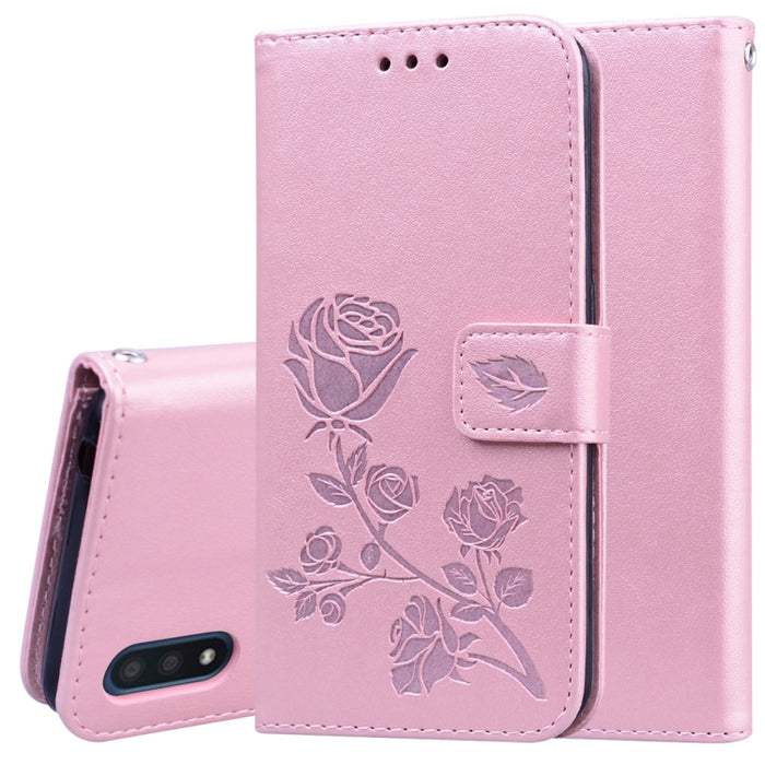 Estuche de cuero de PU con tapa horizontal en relieve rosa con soporte y ranuras para tarjetas y billetera, For Xiaomi Redmi Note 9 Pro, For Huawei P40, For Huawei P40 Lite, For Huawei P40 Pro, For Galaxy M31, For Galaxy A01