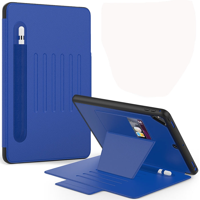 Estuche protector de cuero multifuncional para Tablet PC con soporte y ranuras para tarjetas y ranura para bolígrafo y función de activación/reposo