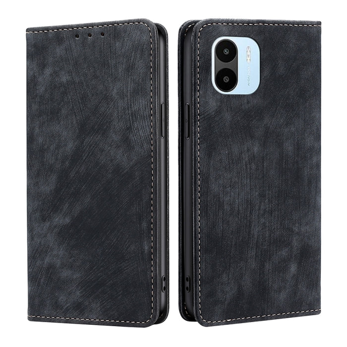 Estuche para teléfono de cuero magnético con cepillo antirrobo RFID, For vivo Y35 4G / Y22 / Y22s, For Xiaomi Redmi A1, For Nokia G400, For Sharp Aquos Sense7