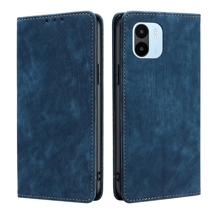 Estuche para teléfono de cuero magnético con cepillo antirrobo RFID, For vivo Y35 4G / Y22 / Y22s, For Xiaomi Redmi A1, For Nokia G400, For Sharp Aquos Sense7