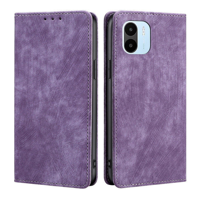 Estuche para teléfono de cuero magnético con cepillo antirrobo RFID, For vivo Y35 4G / Y22 / Y22s, For Xiaomi Redmi A1, For Nokia G400, For Sharp Aquos Sense7