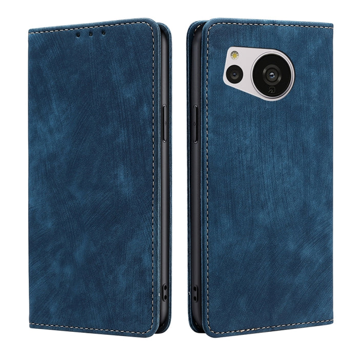 Estuche para teléfono de cuero magnético con cepillo antirrobo RFID, For vivo Y35 4G / Y22 / Y22s, For Xiaomi Redmi A1, For Nokia G400, For Sharp Aquos Sense7
