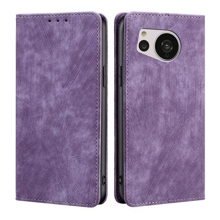 Estuche para teléfono de cuero magnético con cepillo antirrobo RFID, For vivo Y35 4G / Y22 / Y22s, For Xiaomi Redmi A1, For Nokia G400, For Sharp Aquos Sense7