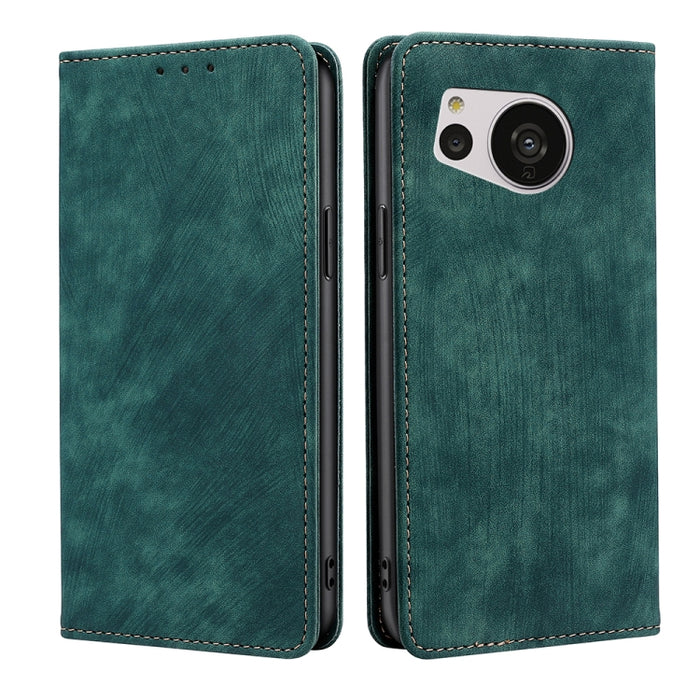 Estuche para teléfono de cuero magnético con cepillo antirrobo RFID, For vivo Y35 4G / Y22 / Y22s, For Xiaomi Redmi A1, For Nokia G400, For Sharp Aquos Sense7