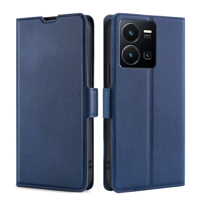 Estuche para teléfono de cuero con hebilla lateral de voltaje ultrafino, For vivo Y35 4G / Y22 / Y22s, For Xiaomi Redmi A1, For Sharp Aquos Sense7