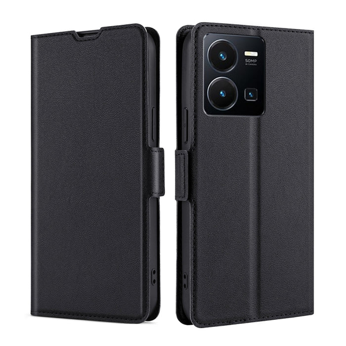 Estuche para teléfono de cuero con hebilla lateral de voltaje ultrafino, For vivo Y35 4G / Y22 / Y22s, For Xiaomi Redmi A1, For Sharp Aquos Sense7