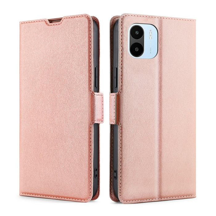 Estuche para teléfono de cuero con hebilla lateral de voltaje ultrafino, For vivo Y35 4G / Y22 / Y22s, For Xiaomi Redmi A1, For Sharp Aquos Sense7