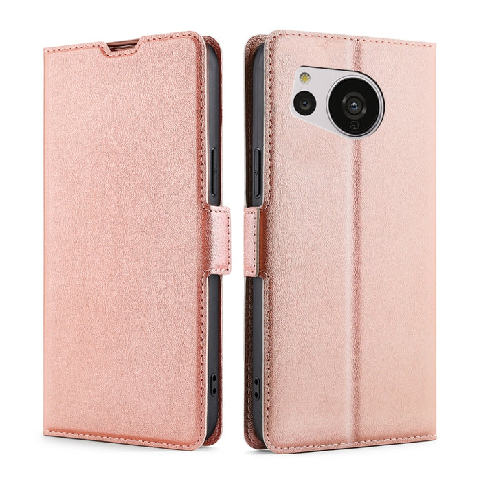 Estuche para teléfono de cuero con hebilla lateral de voltaje ultrafino, For vivo Y35 4G / Y22 / Y22s, For Xiaomi Redmi A1, For Sharp Aquos Sense7