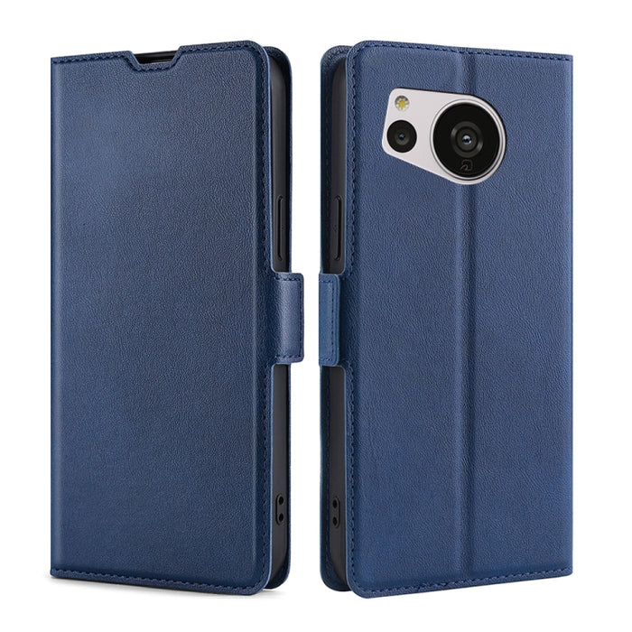 Estuche para teléfono de cuero con hebilla lateral de voltaje ultrafino, For vivo Y35 4G / Y22 / Y22s, For Xiaomi Redmi A1, For Sharp Aquos Sense7
