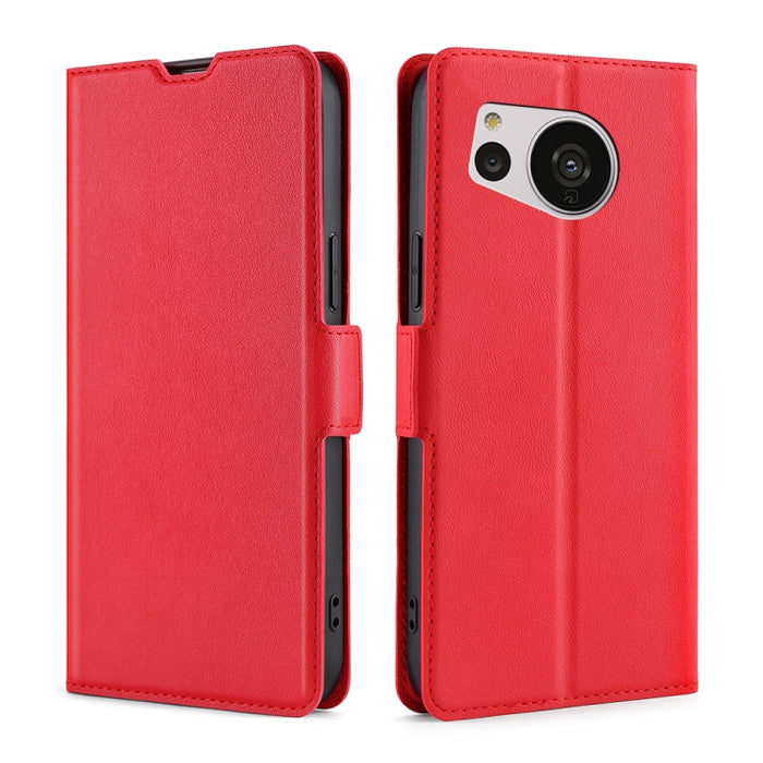 Estuche para teléfono de cuero con hebilla lateral de voltaje ultrafino, For vivo Y35 4G / Y22 / Y22s, For Xiaomi Redmi A1, For Sharp Aquos Sense7