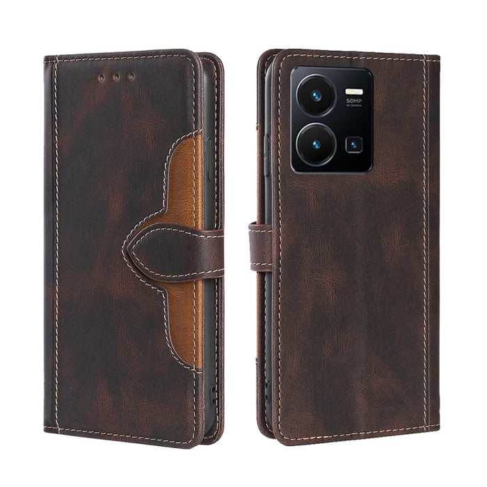 Estuche para teléfono de cuero con hebilla magnética y sensación de piel, For vivo Y35 4G / Y22 / Y22s, For Xiaomi Redmi A1, For Nokia G400, For Sharp Aquos Sense7