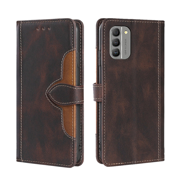 Estuche para teléfono de cuero con hebilla magnética y sensación de piel, For vivo Y35 4G / Y22 / Y22s, For Xiaomi Redmi A1, For Nokia G400, For Sharp Aquos Sense7