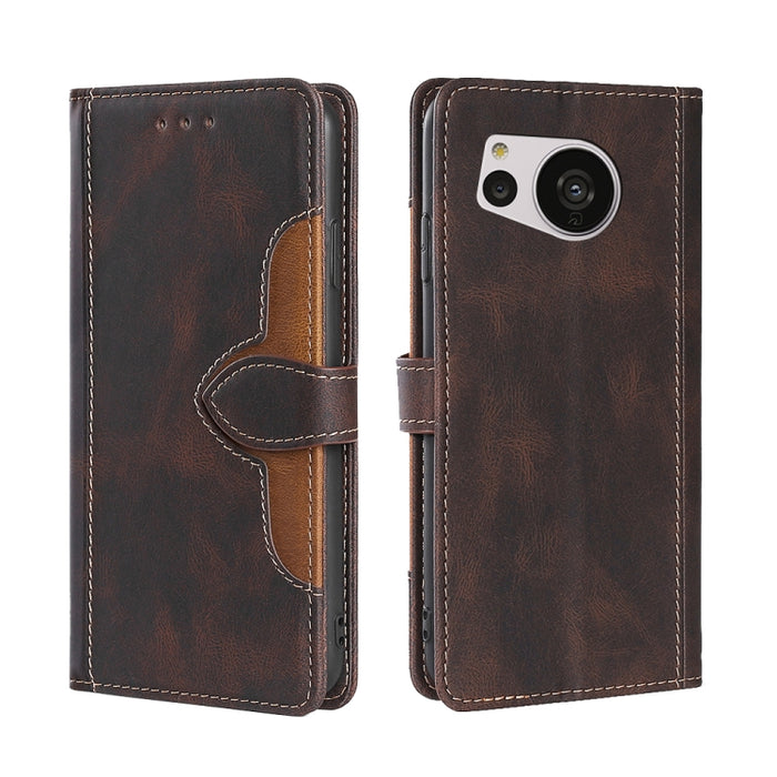 Estuche para teléfono de cuero con hebilla magnética y sensación de piel, For vivo Y35 4G / Y22 / Y22s, For Xiaomi Redmi A1, For Nokia G400, For Sharp Aquos Sense7