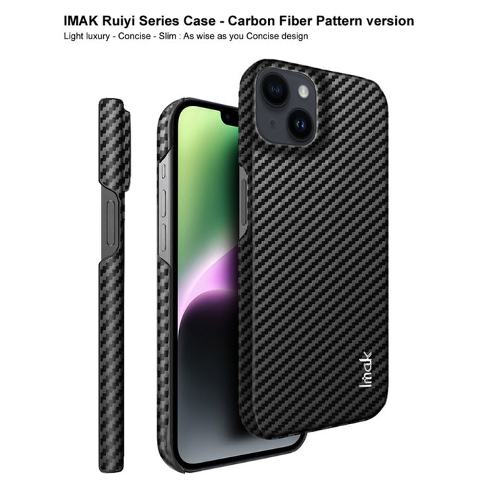 IMAK Ruiyi Serie Fibra de carbono PU + PC Funda para teléfono