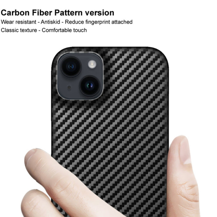 IMAK Ruiyi Serie Fibra de carbono PU + PC Funda para teléfono