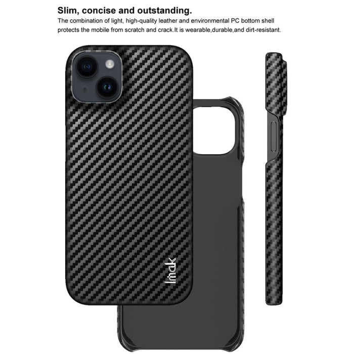 IMAK Ruiyi Serie Fibra de carbono PU + PC Funda para teléfono